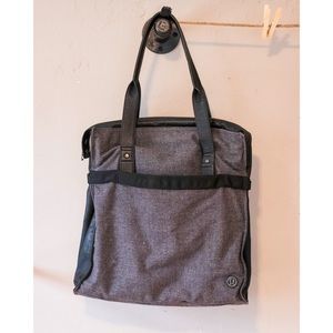 Lululemon Charcoal Grey & Black Shoulder Bag